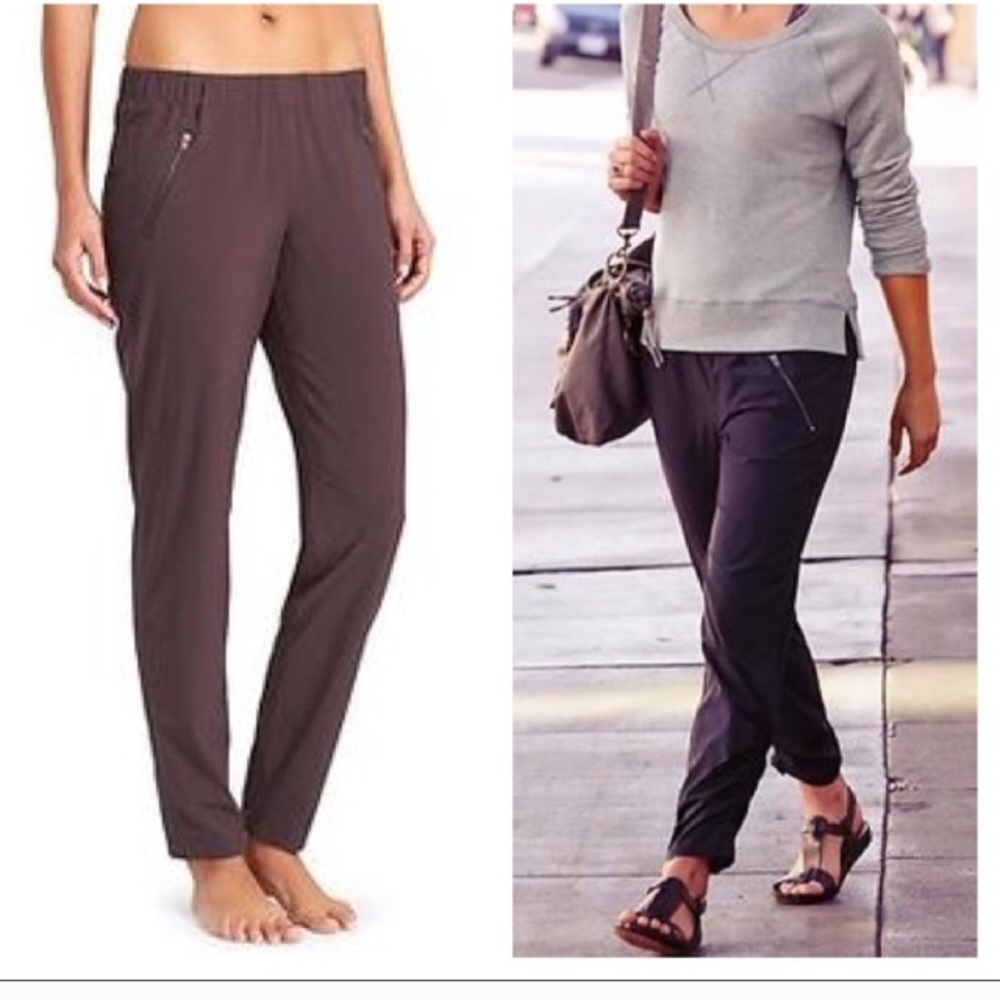 Athletes Aspire ankle pant size 8, burgundy